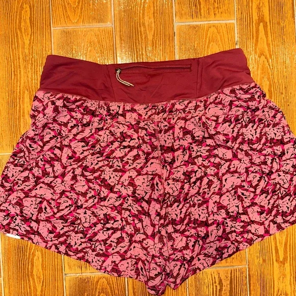 REI Pink and Red Athletic Shorts with Intricate Pattern - Picture 3 of 3